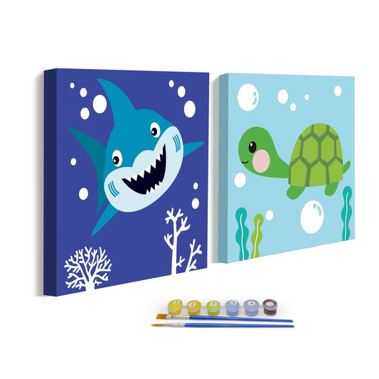 ColorOki "Shark & Turtle" Paint by Numbers Kit